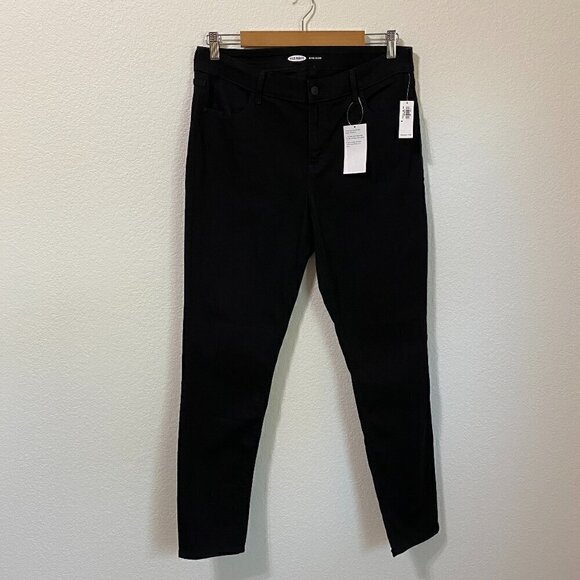 Old Navy Super Skinny Jeans Black NWT Size 12 - Picture 2 of 9